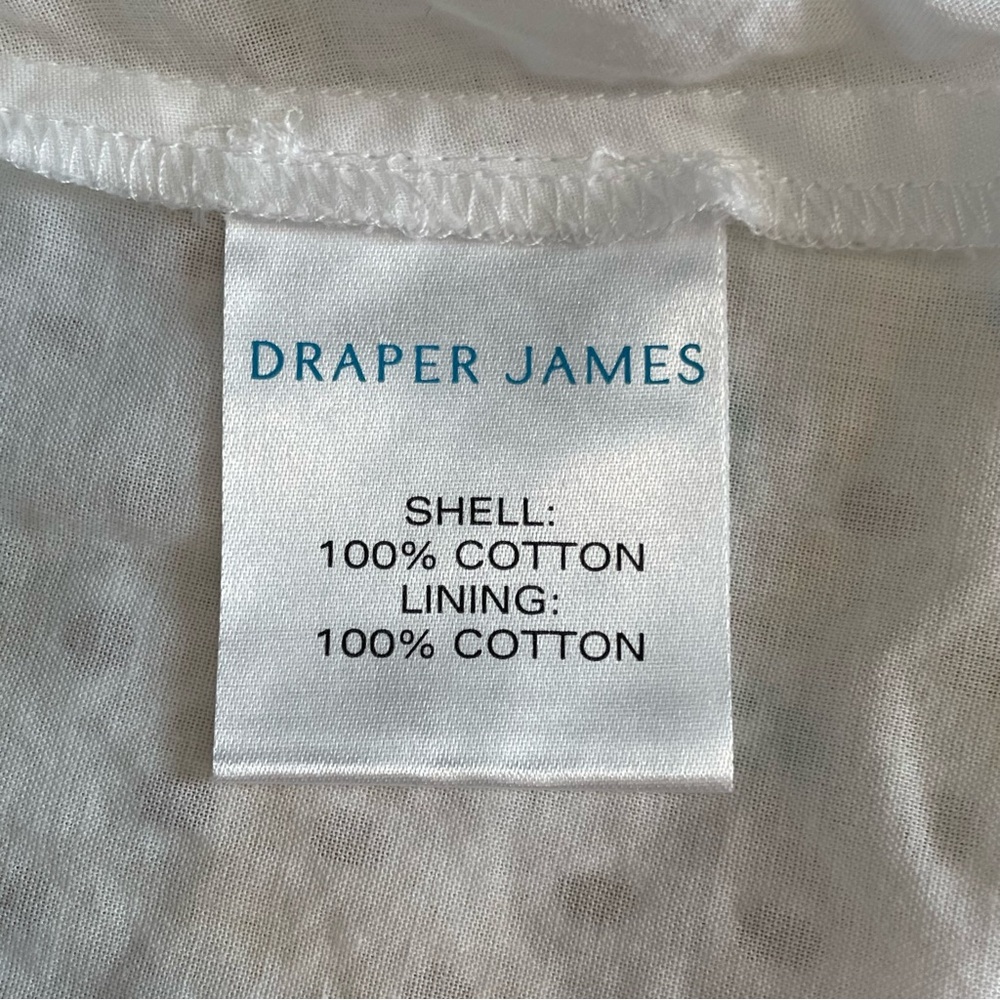 Draper James Reba Wrap Dress Sz 10 White Eyelet with Yellow Floral Garden Party - Picture 10 of 14